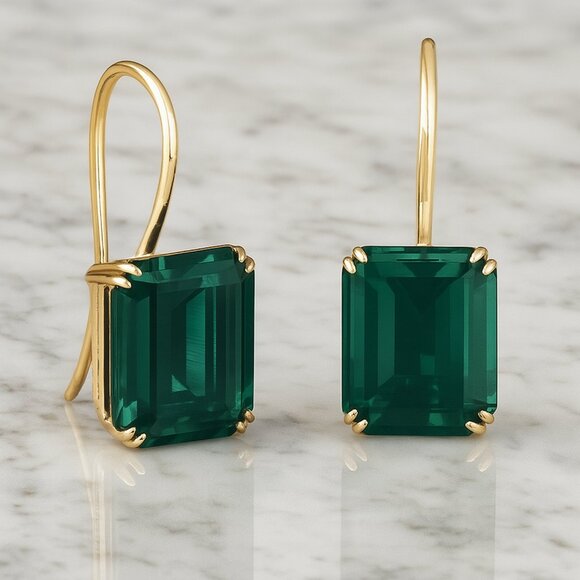 “Patricia” Emerald Luxe Earrings ✨ - Picture 2 of 4